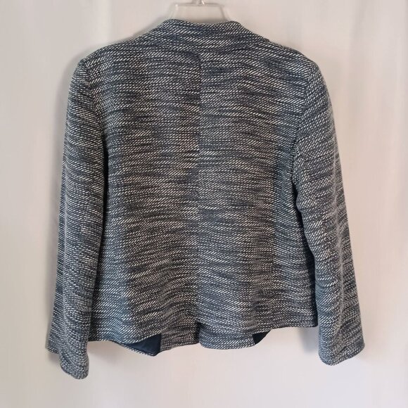 Talbots Twisted Twill Tweed Cropped Jacket Size 16 Double Breasted Chic - Picture 2 of 7